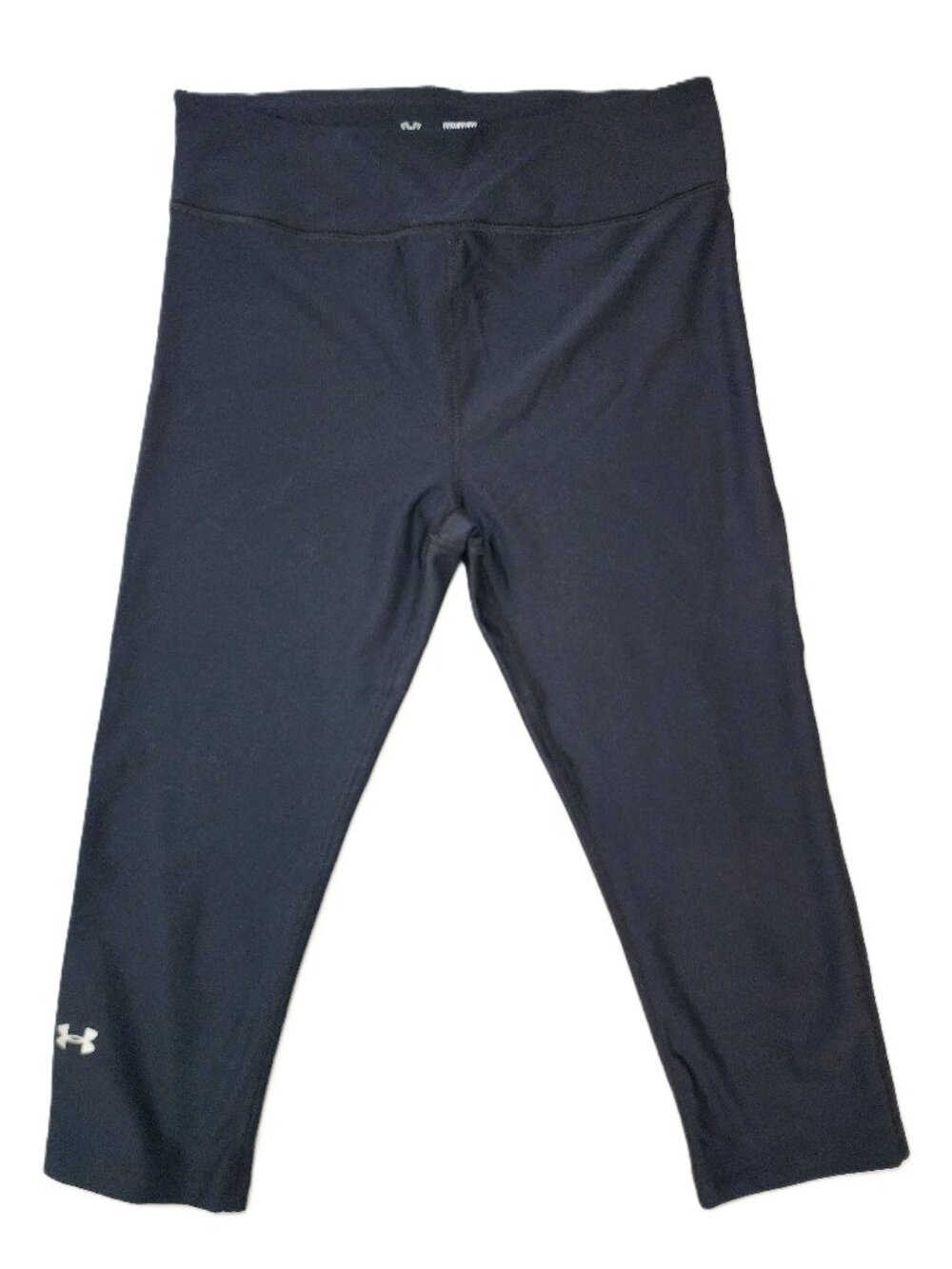 Under Armour HeatGear Compression Crop Leggings Womens Medium Black Capri